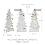 Snowy Wooden Tree- 10.25x4.75x2.25