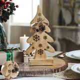 Natural Wooden Snowflake Tree 10x5x2