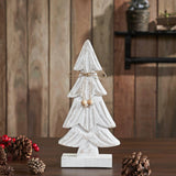 Snowy Wooden Tree-12.25x6x2.5