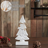 Snowy Wooden Tree- 10.25x4.75x2.25