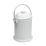 Ceramic Compost Bin - White,