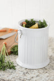 Ceramic Compost Bin - White,