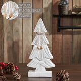 Snowy Wooden Tree-12.25x6x2.5