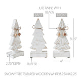 Snowy Wooden Tree- 8.25x4x2.25