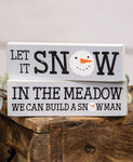 In the Meadow Snowman Face Skinny Block
