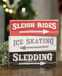 Distressed Wooden Sledding Block