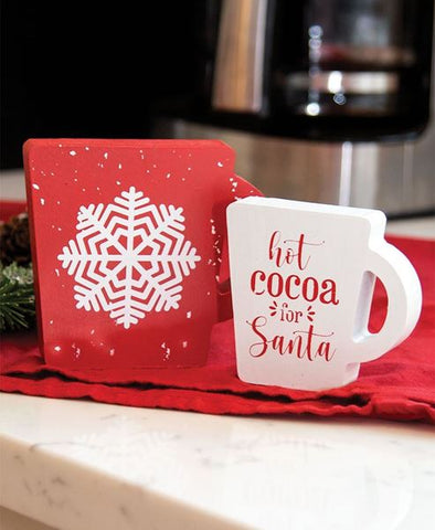 Hot Cocoa For Santa Chunky Cup Sitters