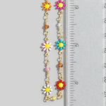 Colorful Flower Station Necklace