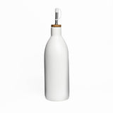 Fox Run White Ceramic Oil Bottle,17 oz Olive Oil Dispenser