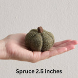Cozy Knit Pumpkins "Spruce" 2.5"