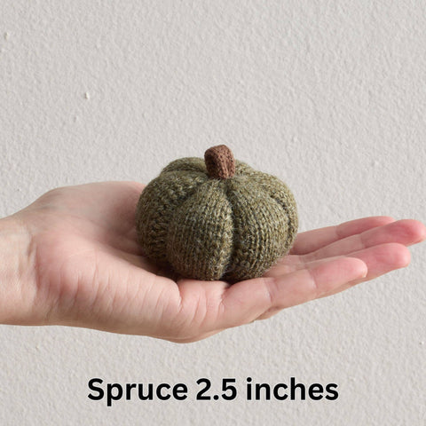 Cozy Knit Pumpkins "Spruce" 2.5"