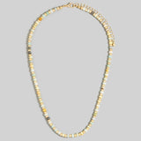 Metallic And Semi Precious Stone Beaded Necklace