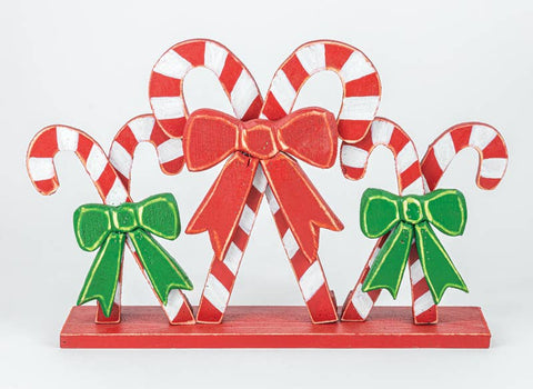 Candy Canes Wooden Stander