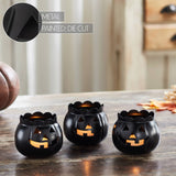 Jack-O-Lantern Candle Holder Black - 3x3.5x3.5