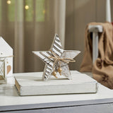 Distressed White Wooden Star 6x6x1