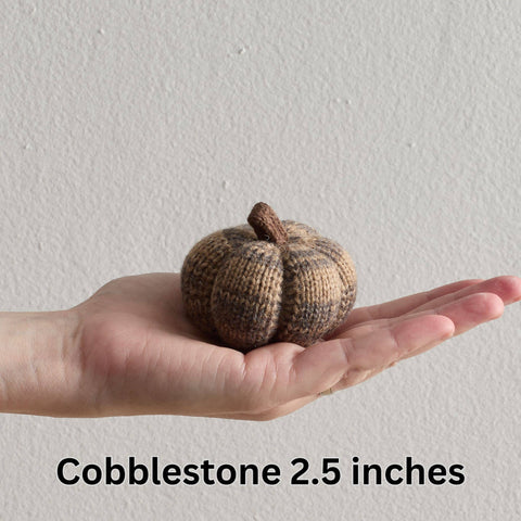 Cozy Knit Pumpkins "Cobblestone" 2.5"