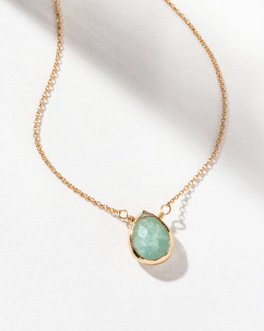 Blue Serenity Birthstone Necklace - Aquamarine