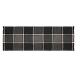 Eston Black Tan Plaid Runner 12x36