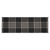 Eston Black Tan Plaid Runner 12x36