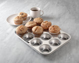 Stainless Steel 12 Cup Muffin Pan, 10.5" x 13.75"