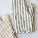 Heirloom Green Stripe Oven Mitt