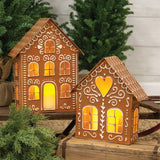 Metal Gingerbread House Luminary - 12"H