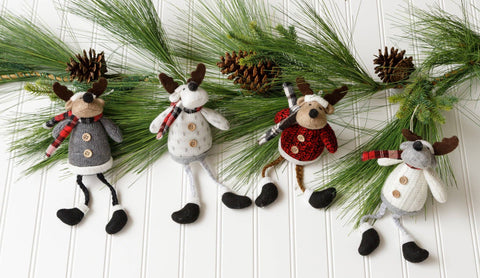 Plush Reindeer Ornaments