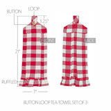 Red Gingham Check Kitchen Towel