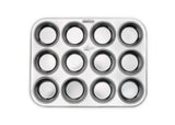 Stainless Steel 12 Cup Muffin Pan, 10.5" x 13.75"