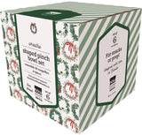 Wreaths Shaped Christmas Pinch Bowls Set of 6