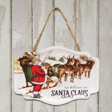 We Believe in Santa Claus Vintage Embossed Metal Hanger