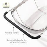 Large Stainless Steel Colander, Extendable Handle