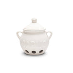 Fox Run Ceramic Garlic Keeper, White, 5.75" x 5.25" x 5.5"