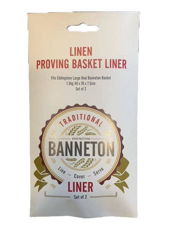 Banneton Proofing Basket Liner Set of Two / Off White Linen