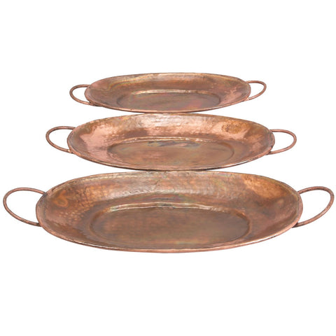 Copper Metal Living Room Decor Tray