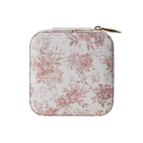 Floral Pattern Portable Square Jewelry Box