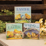 Vintage Chicks Square Block