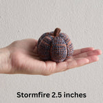 Cozy Knit Pumpkins "Stormfire" 2.5"