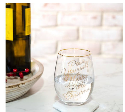 Merry Little Wine Glass