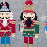 Holiday Nutcrackers Embroidered Table Runner - 14 x 70"
