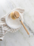Sisal Bamboo Dish Brush with Replaceable Head – Wide Design: Full Brush