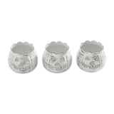 Jack-O-Lantern Candle Holder Antique White - 3x3.5x3.5
