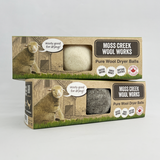 100% Pure Wool Dryer Balls | 3-Pack Barn Box | White