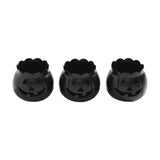 Jack-O-Lantern Candle Holder Black - 3x3.5x3.5