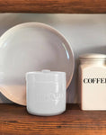 Porcelain Grease Container, White, 5" x 5" x 5"