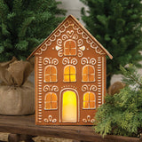 Metal Gingerbread House Luminary - 12"H