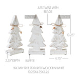 Snowy Wooden Tree- 10.25x4.75x2.25