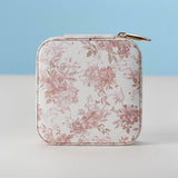 Floral Pattern Portable Square Jewelry Box
