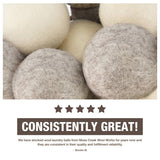 100% Pure Wool Dryer Balls | 3-Pack Barn Box | White
