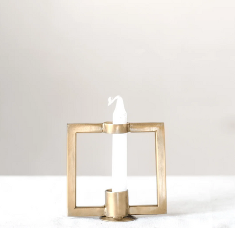 4" SQUARE CANDLE HOLDER